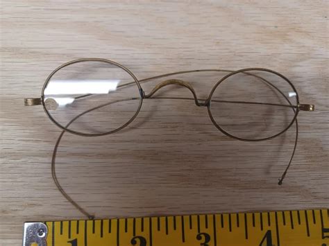 vintage gold round glasses 1800s round eye spectacles… gem