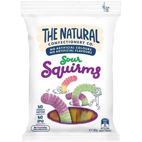 Natural Confectionery Sour Squirms 180g 1