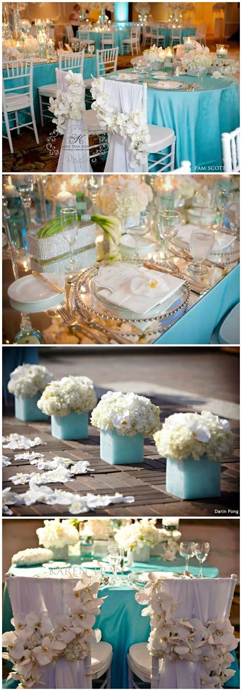 If your wedding decor is mostly white and ivory tones, details like pampas grass, bleached greenery, metallic pieces and luxurious linens (velvet, silk, faux fur) will keep the aesthetic from falling flat. Tablescape & Reception Décor Turquoise & White for #teal ...