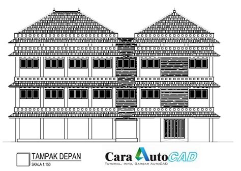 Maybe you would like to learn more about one of these? Gambar Gedung 3 Lantai DWG - Cara AutoCAD