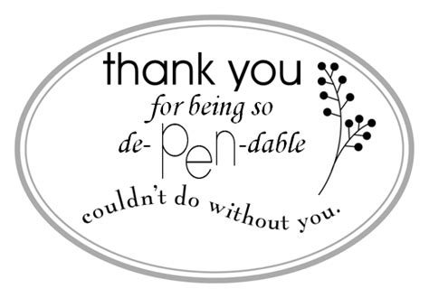 Thanks For Being Dependable Free Printable