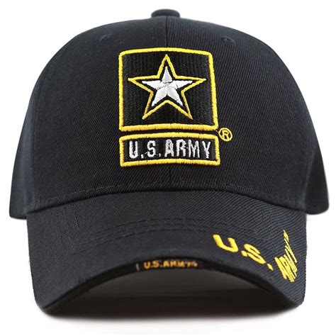1100 Military Licensed Us Army Logo Cap Black Us Army