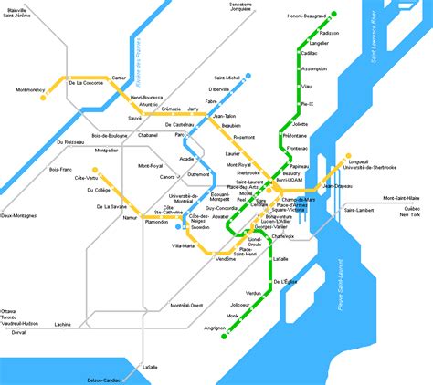 Montreal Metro Map 2021