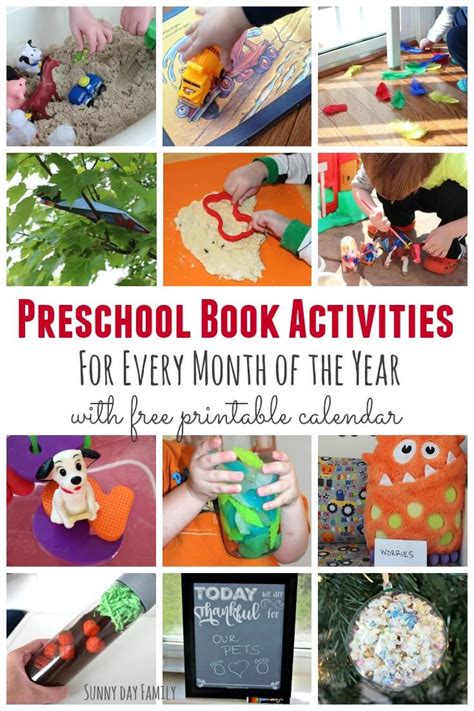 Book Inspired Activities For Preschoolers For Every Month Of The Year
