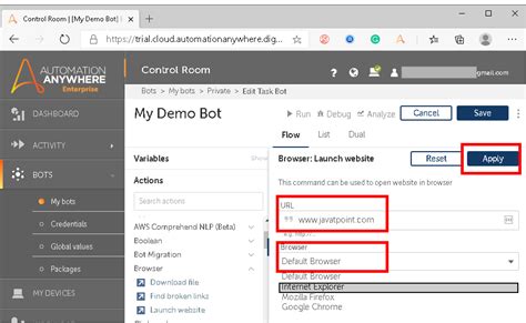 Automation Anywhere Tutorial - javatpoint