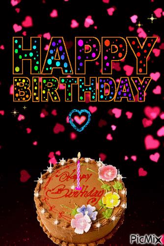 #birthday #cake #birthday cake #feliz cumpleanos #birthday wishes. Falling Heart Happy Birthday Cake Gif Pictures, Photos, and Images for Facebook, Tumblr ...