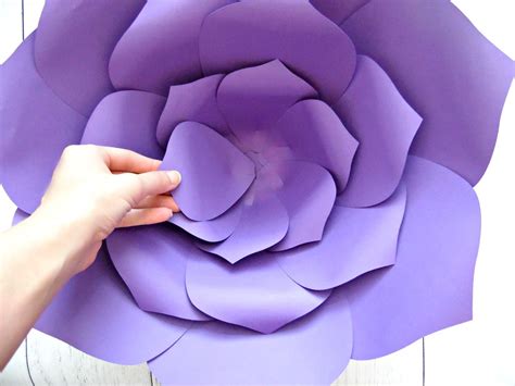 How To Make Giant Paper Flowers Step By Step Tutorial Giant Paper