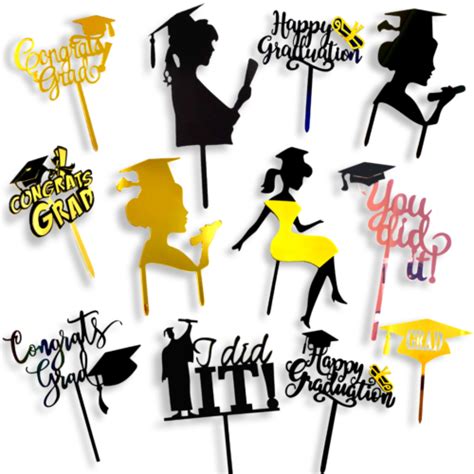 Acrylic Cake Topper Happy Graduation Congrats Grad You Did It Student