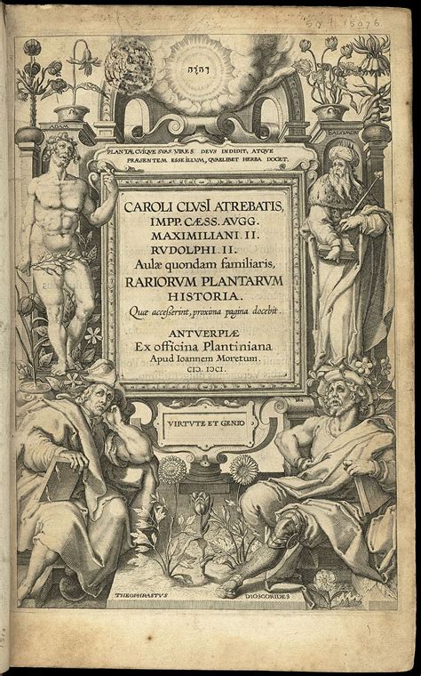 Carolus Clusius Historia De Las Plantas Principia