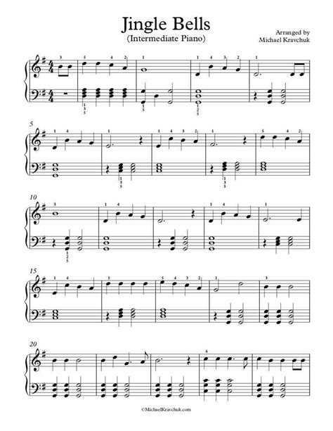 Print unlimited copies or view the music on your tablet. Free Piano Arrangement Sheet Music - Jingle Bells - Michael Kravchuk