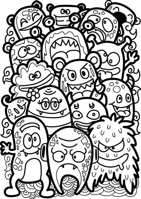 Premium Vector Doodle Cute Monster Garabatos Lindos Dibujos