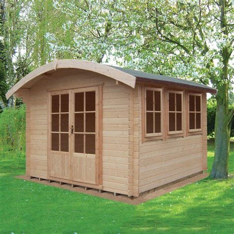 2xshire Kilburn 10x14foot Curved Roof Cabinsummerhouseshed2 Ecobase