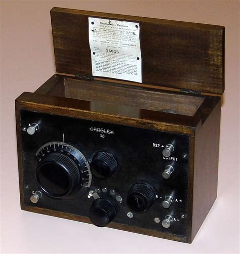 Vintage Crosley Regenerative Radio Receiver Model 50 One Vacuum Tube