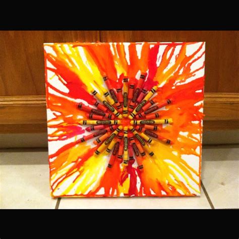 Sun Melted Crayon Art Didn T Come Out As I Had Hoped But I Still Like It Wanted More Yellow