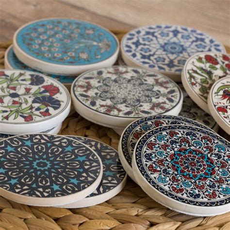 Turkish Handmade Traditional Ceramic Coaster Petagadget