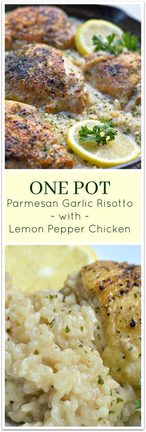 Moist and tender pieces of chicken are coated in a spicy gravy with asian flavors. One Pot Lemon Pepper Chicken with Garlic Parmesan Risotto ...