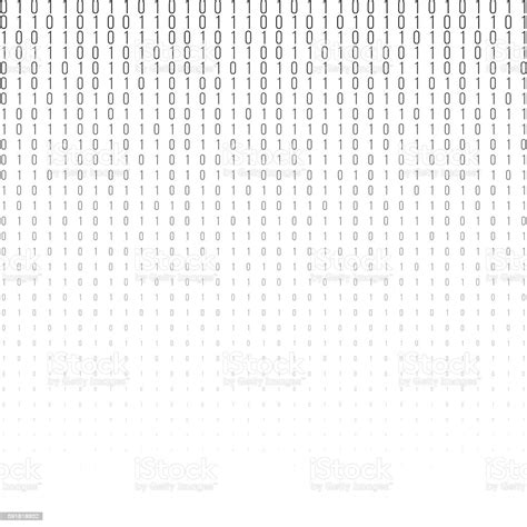 Binary Code Black And White Background Stock Illustration Download
