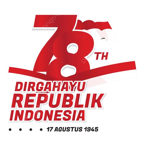 Logo Hut Ri 78th Happy Republik Indonesia 17 Agustus 2023 Bebas Vektor