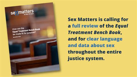 How Can The Equal Treatment Bench Book Be Made Fit For Purpose Sex Matters