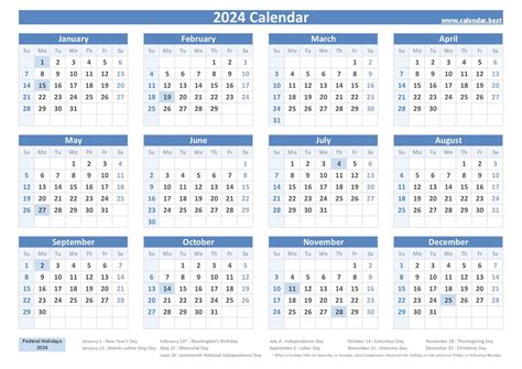 Federal Holidays 2024 Calendar Cory Merrie