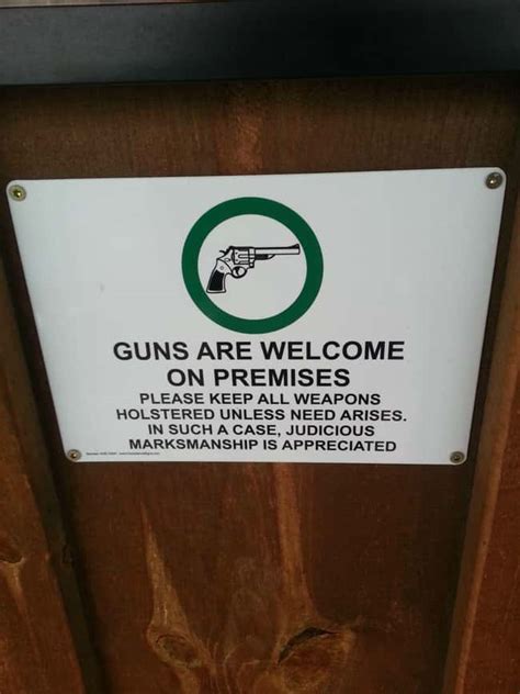 16 Funny Gun Signs All Firearm Owners Will Laugh At
