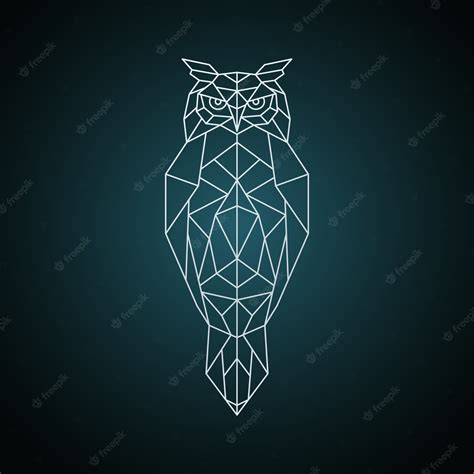 Premium Vector Owl In Geometric Style