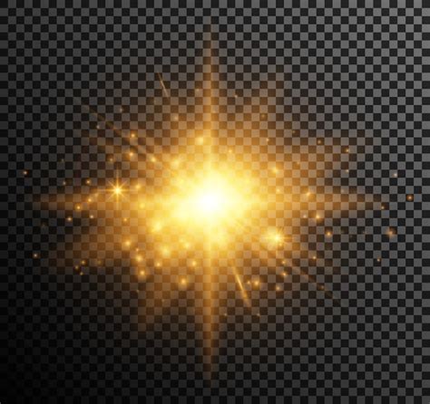 Free Vector Golden Light Shining Particles Bokeh Sparks Glare