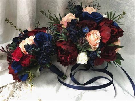 Sep 29, 2020 · calling all '80s and '90s kids: Wedding Bouquet Burgundy Navy Blue Red Peony Eucalyptus ...
