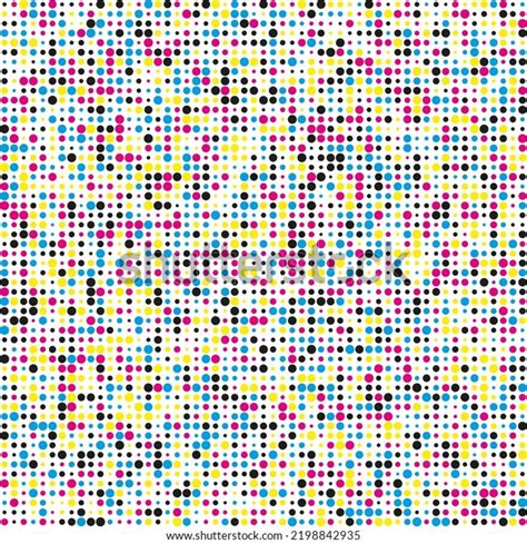 Different Sized Cmyk Dots Halftone Pattern Stock Vector Royalty Free