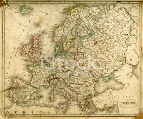 Vintage Map Of Europe Stock Photo Royalty Free Freeimages