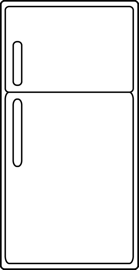 Colouring Picture Of Refrigerator Clipart Best