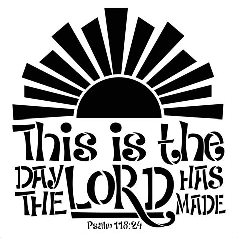 Day The Lord Has Made Bible Verse Stencil By Studior12 Diy Etsy