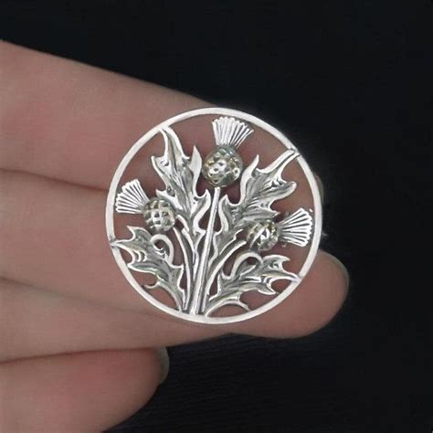 Scottish John Hart Sterling Thistle Brooch Pin Signed Iona Etsy