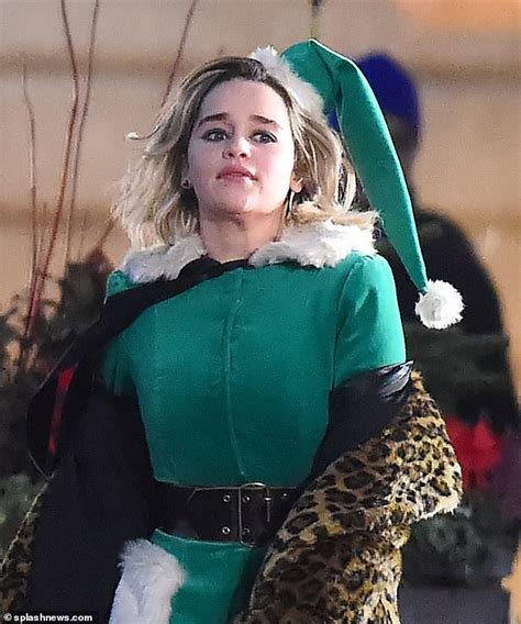 Emilia Clarke Dresses Up As An Elf To Film Scenes For Last Christmas