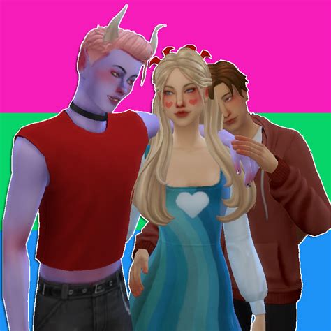 Some Of My Lgbtq Sims Noah Asexual Bi Romantic Moon Bisexual
