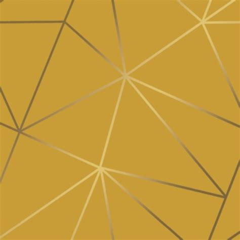 Zara Shimmer Metallic Geometric Wallpaper Mustard Gold