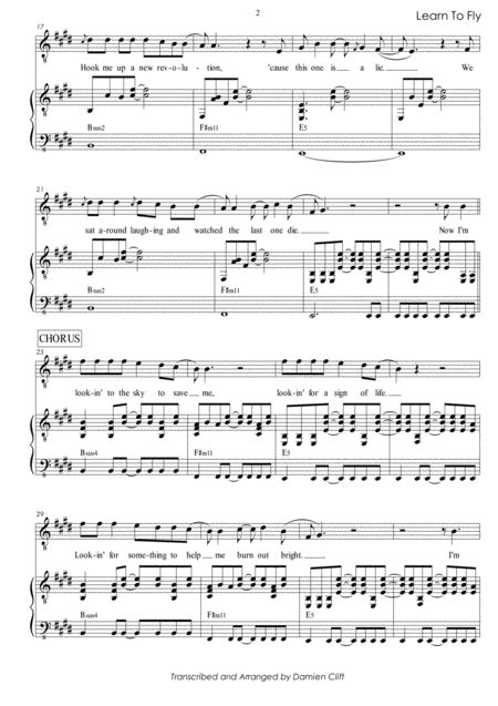 Learn To Fly Foo Fighters Music Sheet Download