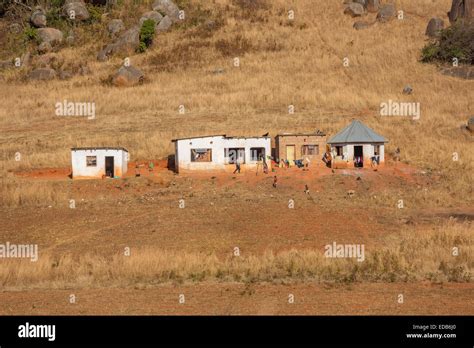 Hhohho Swaziland Africa Rural Settlement Homes And Buildings Stock