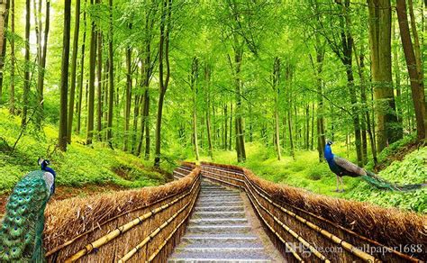 Photo Any Size Forest Path Landscape 3d Tv Background Wall 3d Murals