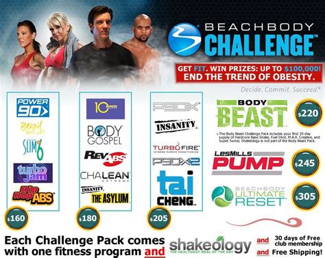 Jjmitchell Beach Body Challenge Challenge Pack