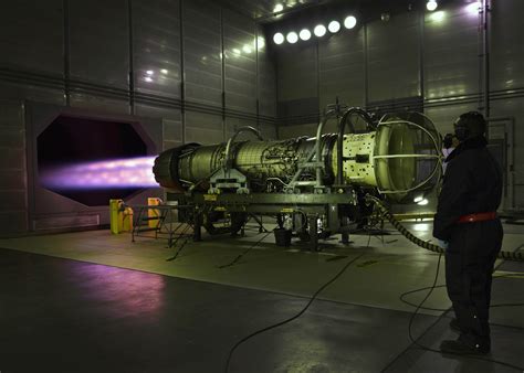 An F110 Ge 129 Engine Being Tested With Full Afterburner 5169 X 3692