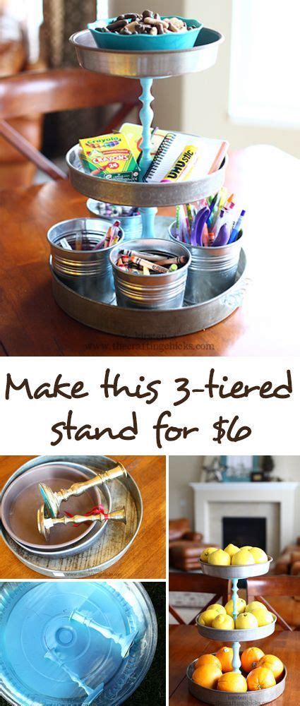 Diy 3 Tiered Stand With Thrifted Material Perfect For Parties Home