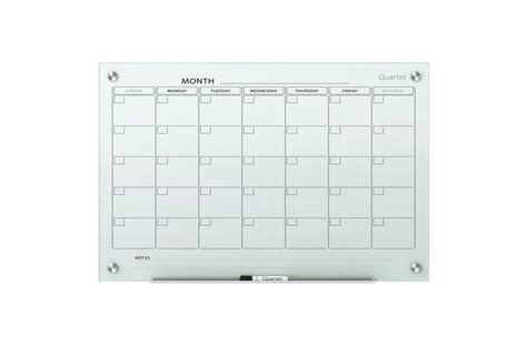 Quartet Infinity® Magnetic Glass Dry Erase Calendar Boards Calendar
