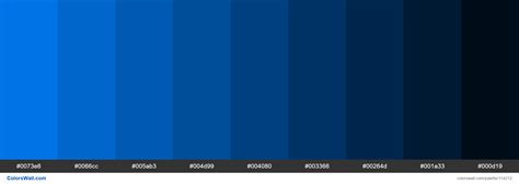 Blue Surf Colors Palette 0073e6 0066cc 005ab3 Colorswall