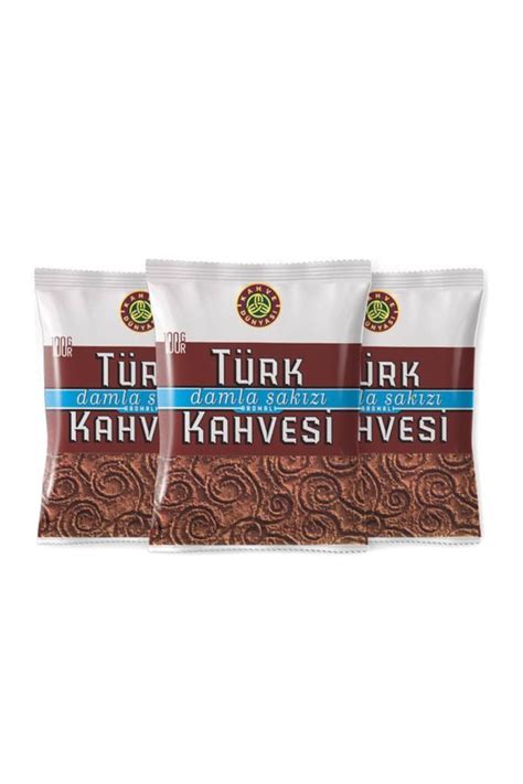 Kahve Dünyası Damla Sakızlı Türk Kahvesi 100 gr 3 lü Paket Marko