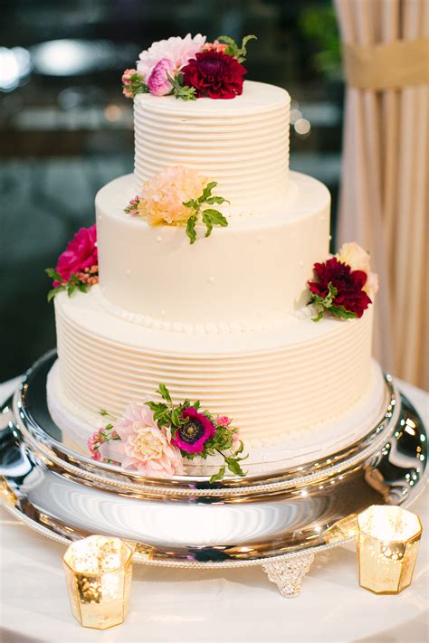 Classic Ivory Buttercream Wedding Cake