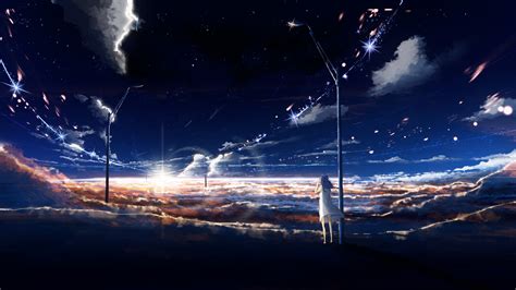 Sky Game Stars Anime Clouds Sunrise Wallpaper Resolution2560x1440