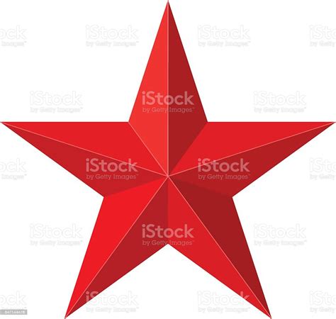 Red Star 3d Shape Stock Illustration Download Image Now Star Shape