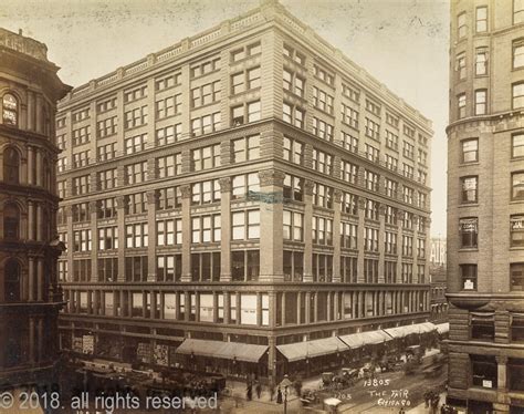 A Selection Of 19th Century Chicago Buildings And Street Scene Albumen