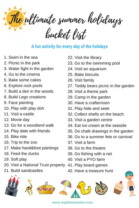 A List Of 42 To Activities For You To Enjoy With Your Kids This Summer